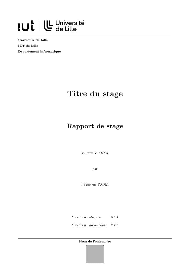 Rapport stage IUT de Lille - département informatique