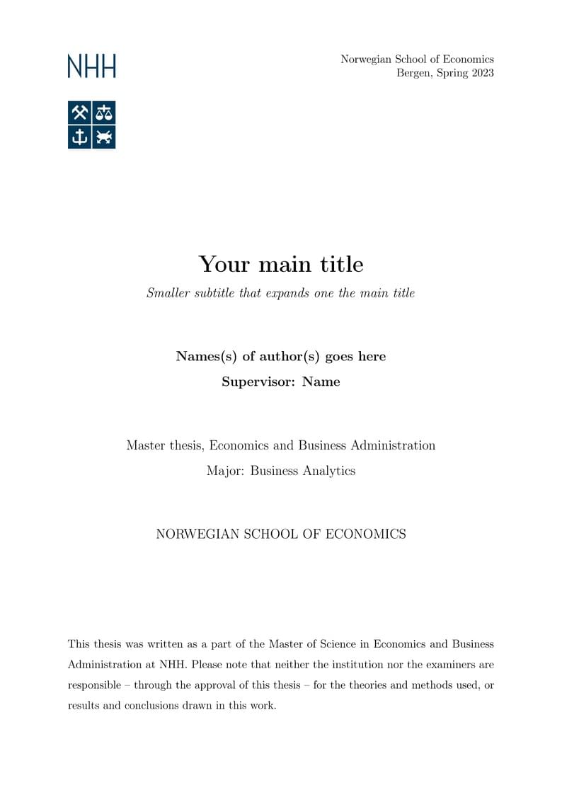 Template master thesis NHH (English)