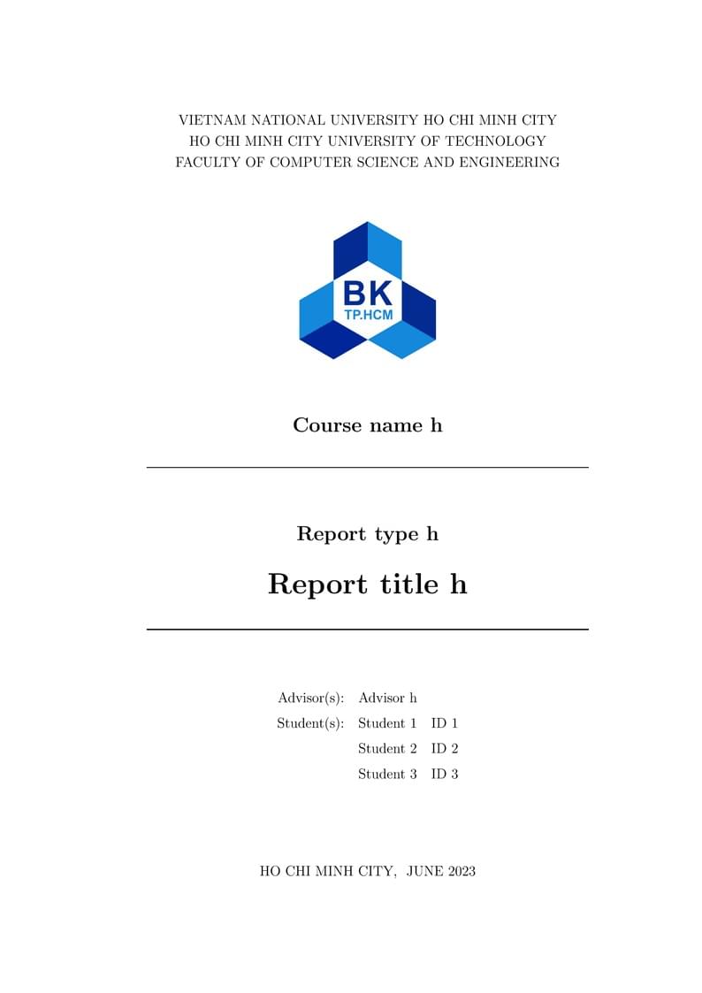 HCMUT Report Template