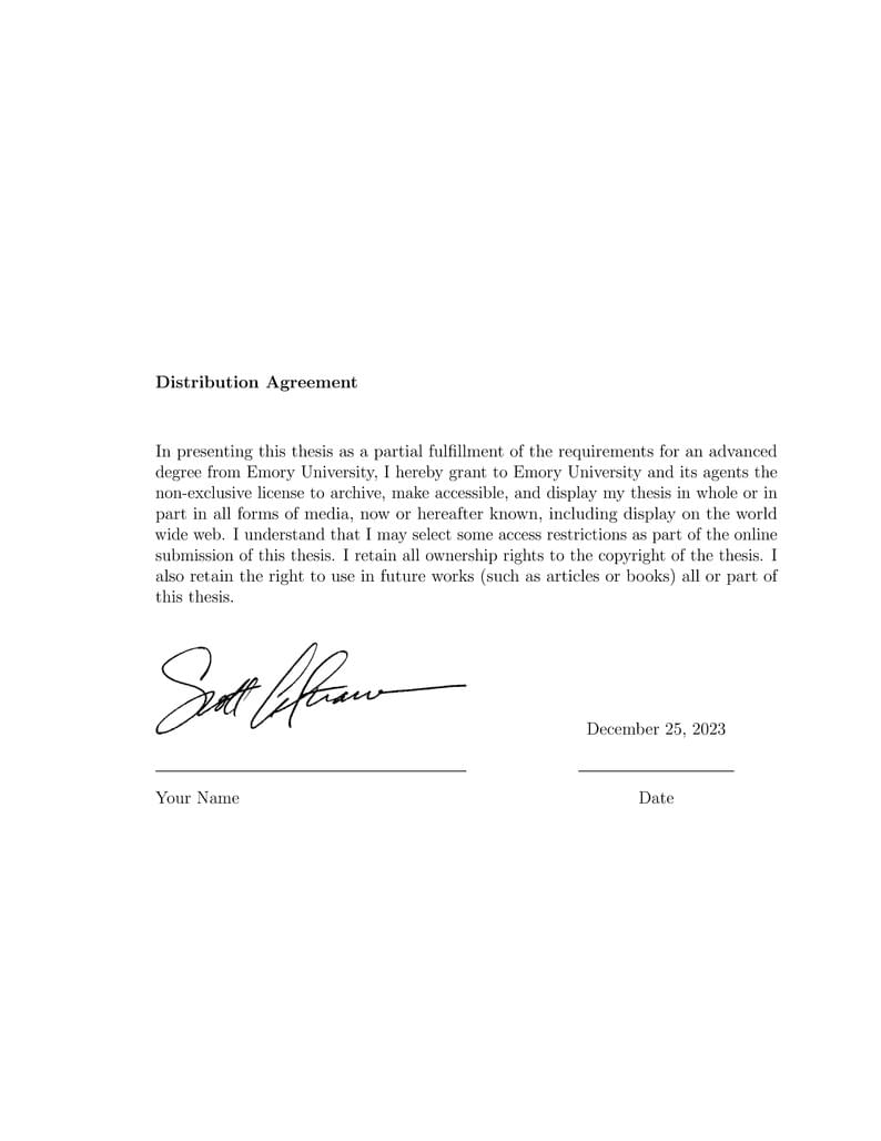 Emory Thesis & Dissertation Template