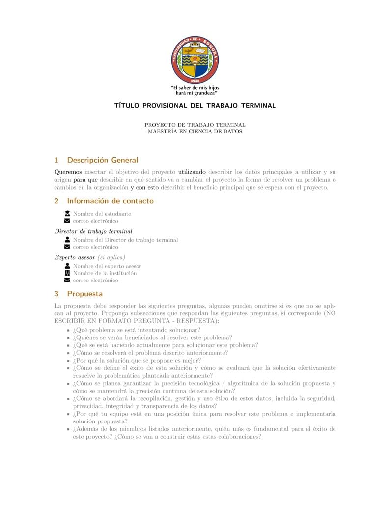 Título provisional del trabajo terminal
