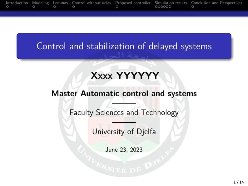 Presentation template for Master and PhD by Prof. K. GUESMI Univ. Djelfa