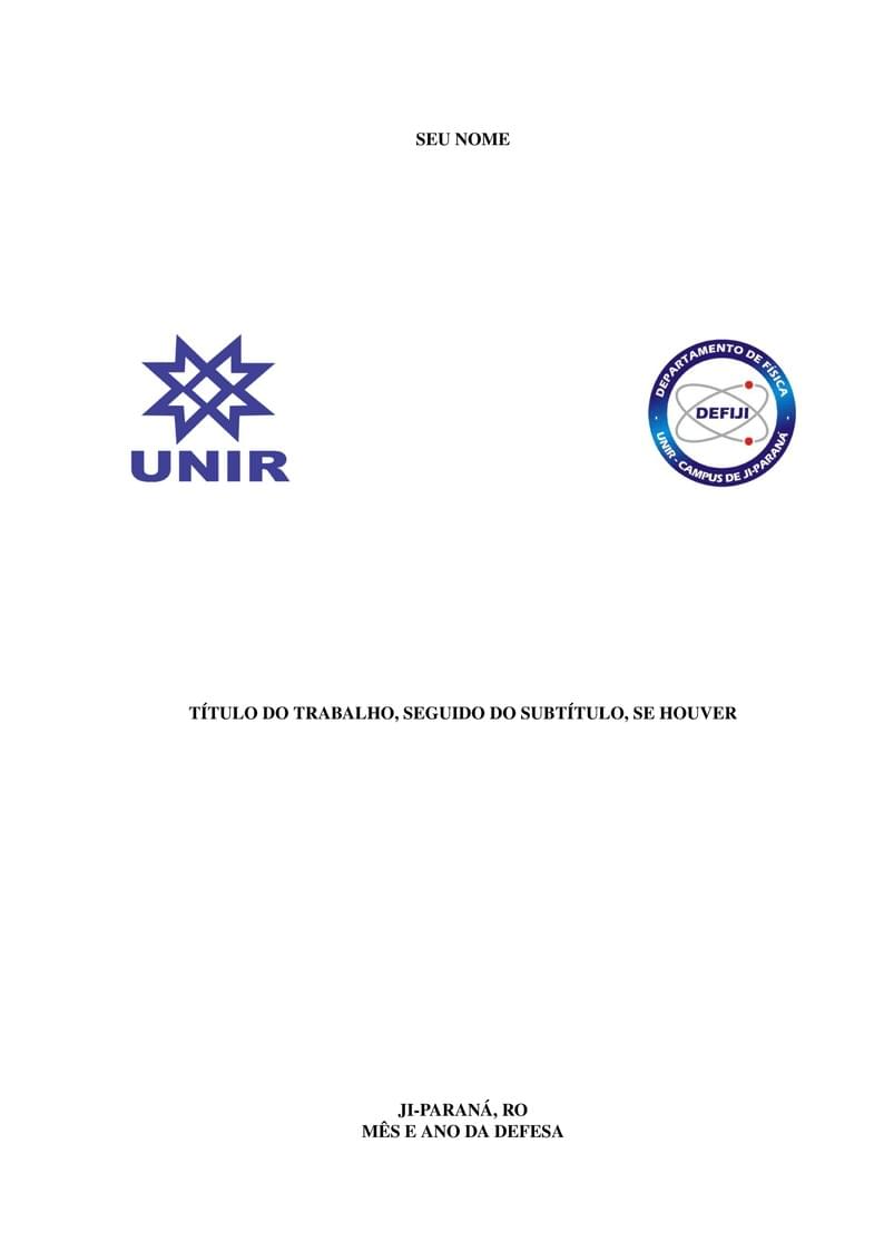 TCC LaTeX (Departamento de Física da UNIR)