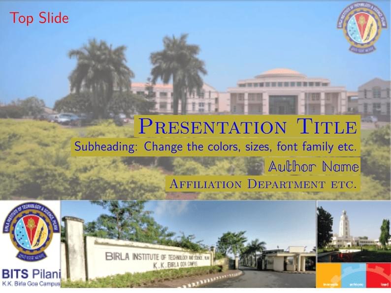BITS Goa Presentation Template