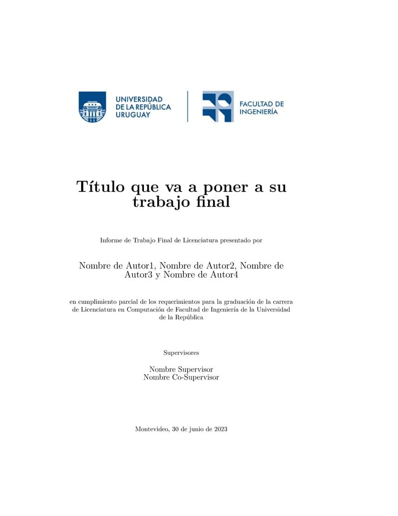 Trabajo Final de Licenciatura - InCo, FIng, UdelaR