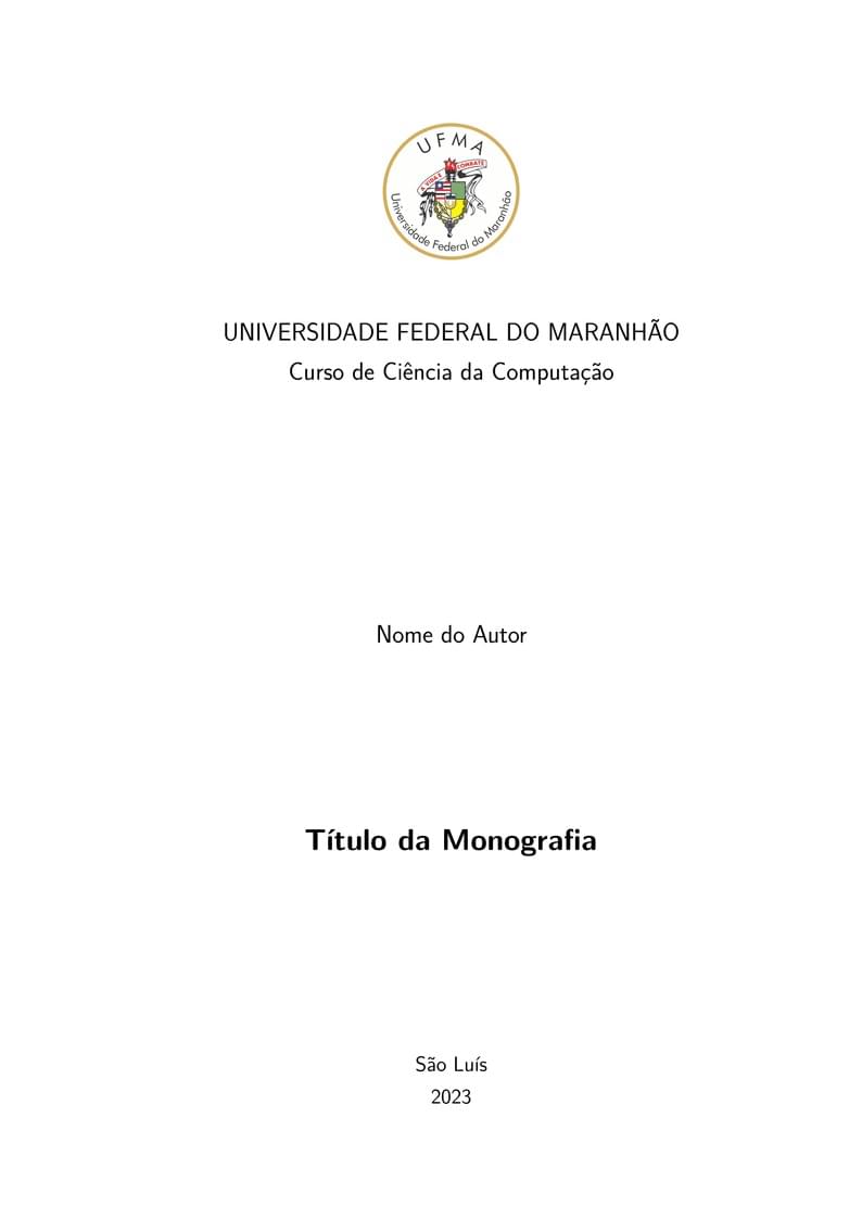 Template TCC Ciência da Computação UFMA
