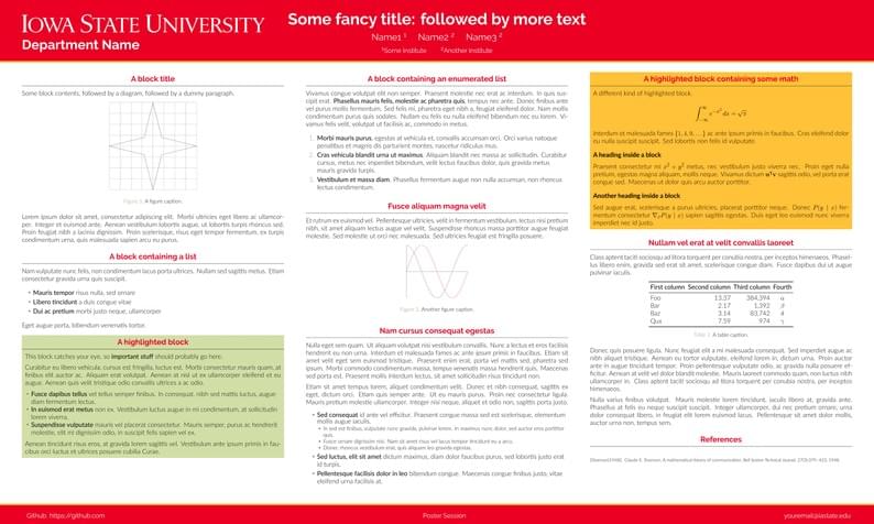 Iowa State University (ISU) Poster Template