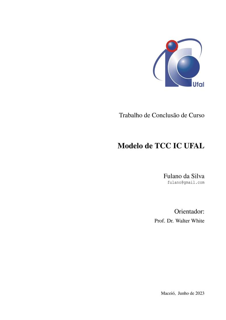 UFAL IC TCC MODELO