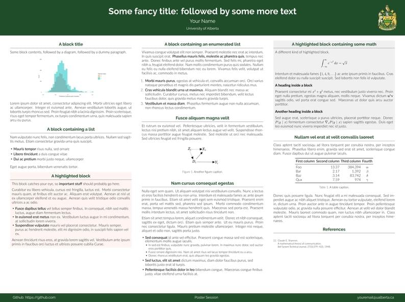 University of Alberta unofficial poster template