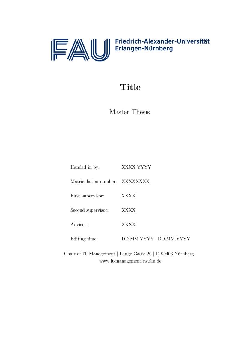 FAU Thesis Template