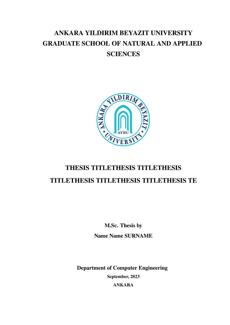 AYBU FBE Thesis Template