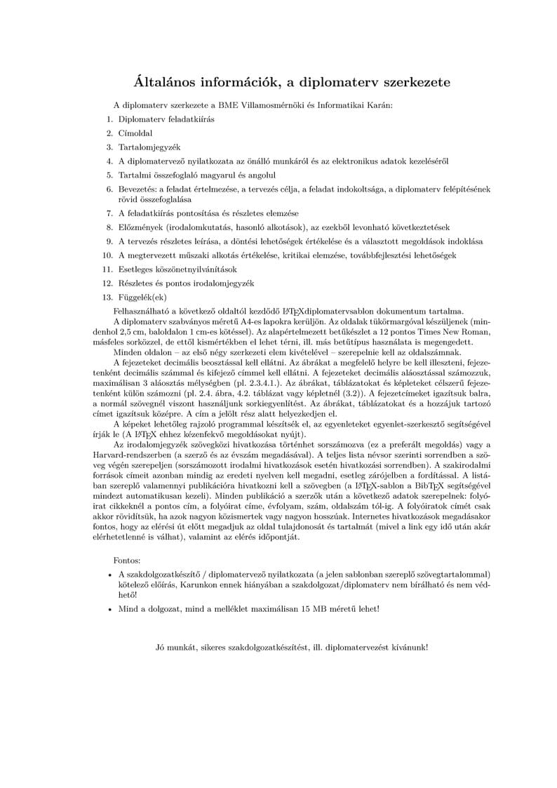 BME Villamosmernoki es Informatikai Kar (VIK) diplomaterv sablon