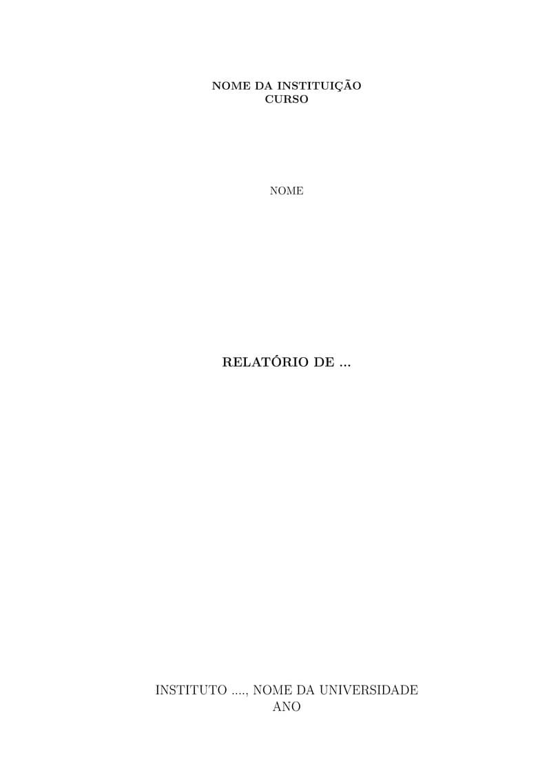 Template Relatório de Laboratório