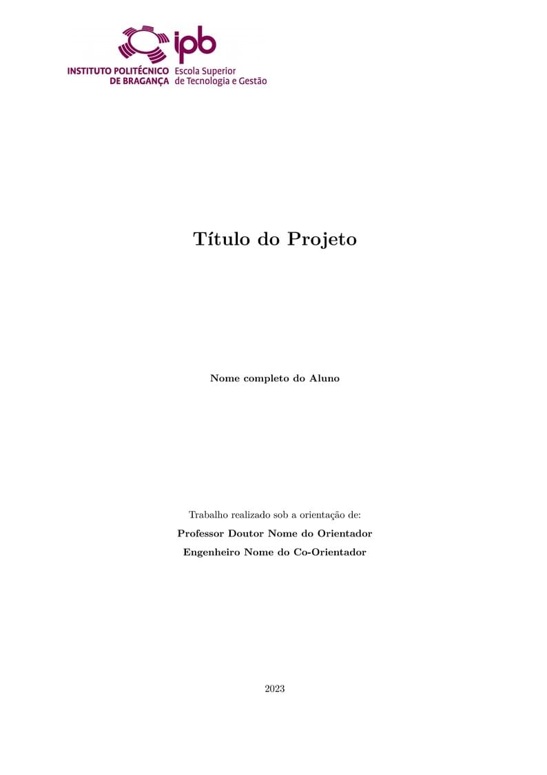 Dissertação Projeto LEEC IPB