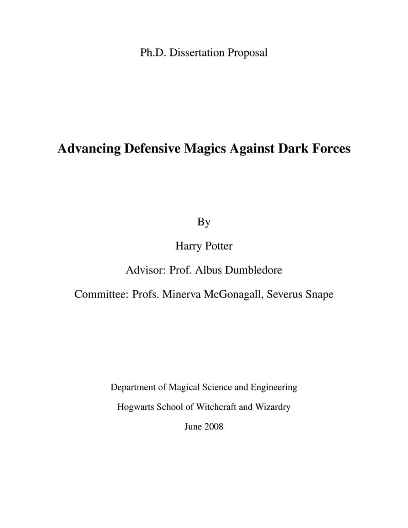 Northwestern Thesis Proposal Template