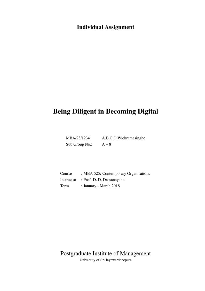 PIM Individual Assignment Template
