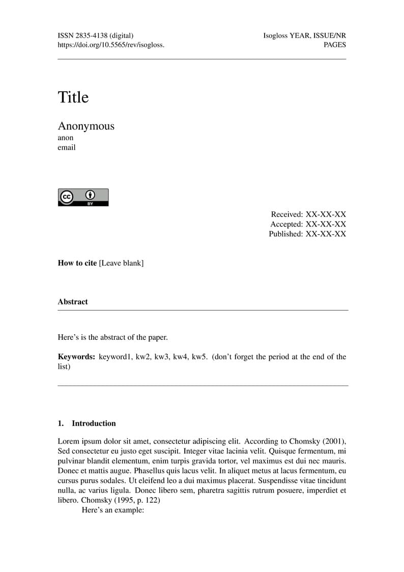 Isogloss template