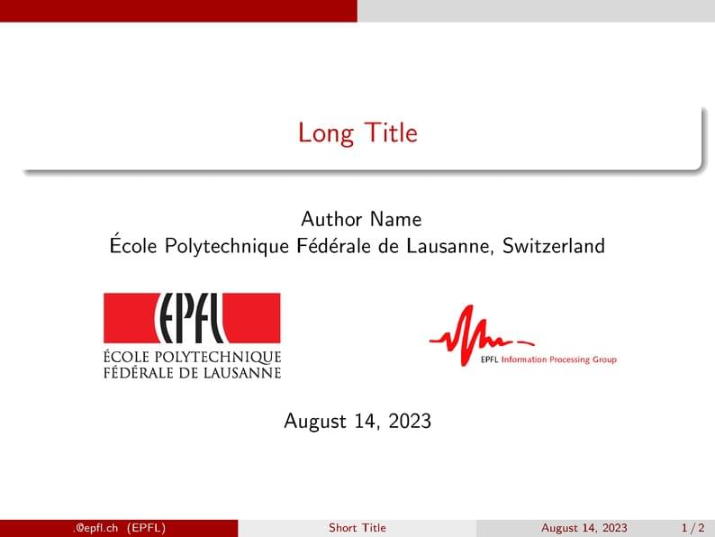 EPFL Slides Template from IPG