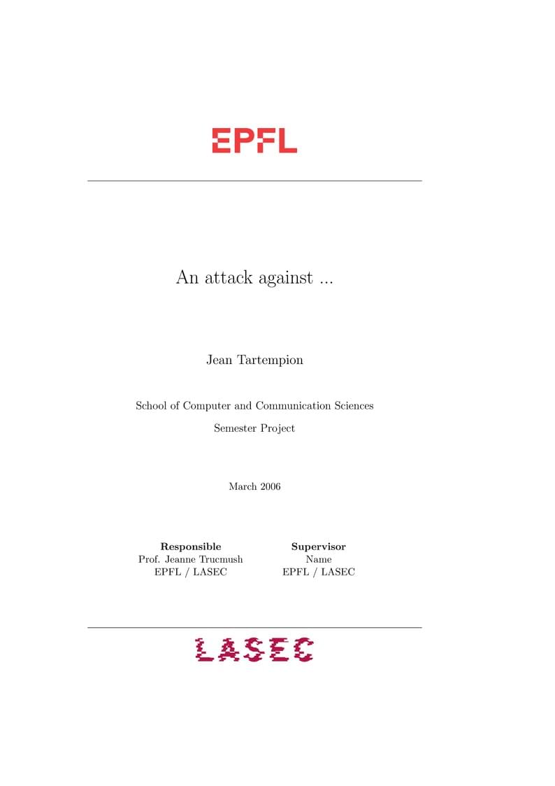 EPFL Report Template from LASEC