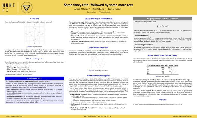 Unofficial Poster Template for MUNI FI