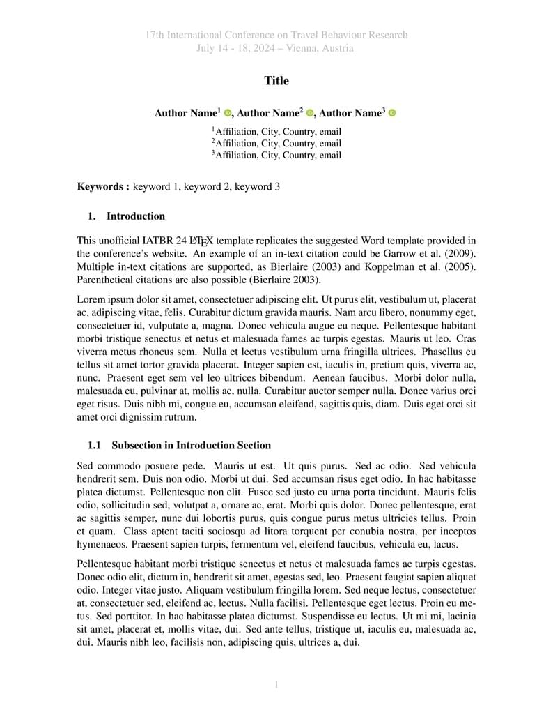 Unofficial IATBR 24 template