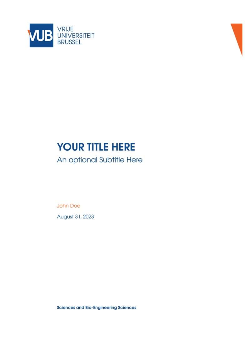 VUB - Vrije Universiteit Brussel - article - report