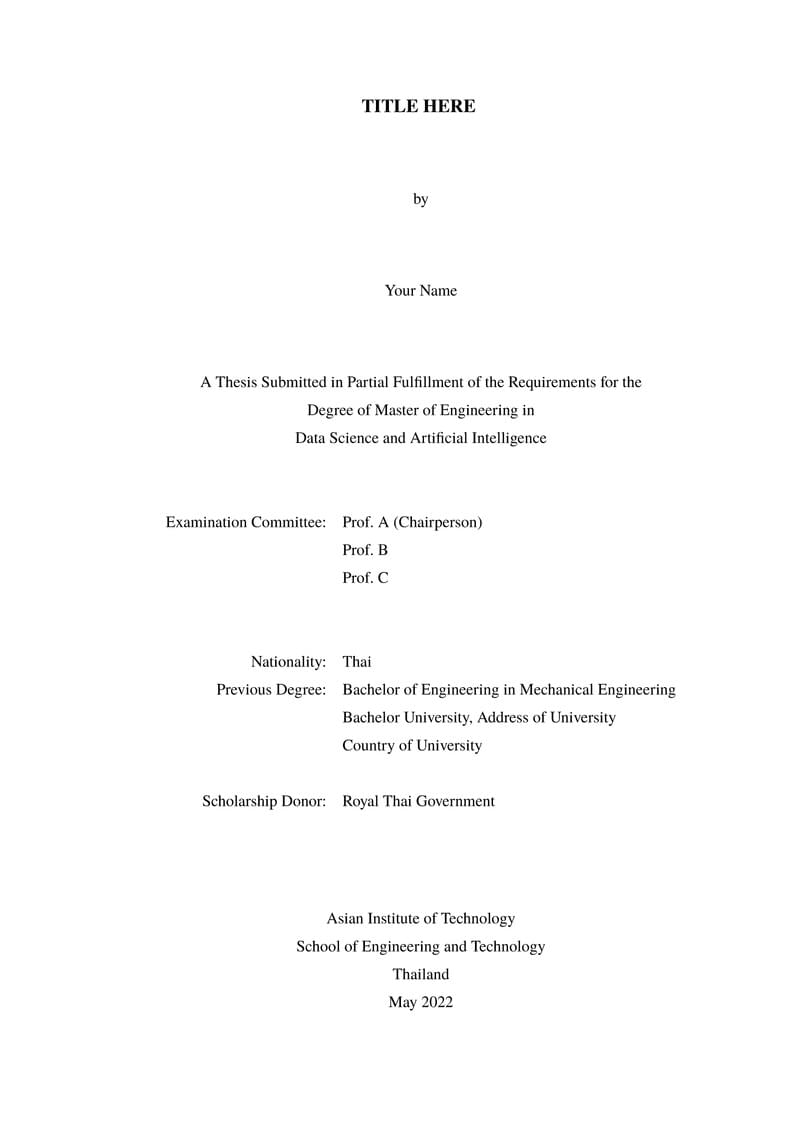 AIT Thesis LaTeX Template