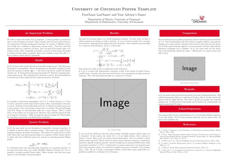 University of Cincinnati Poster Template