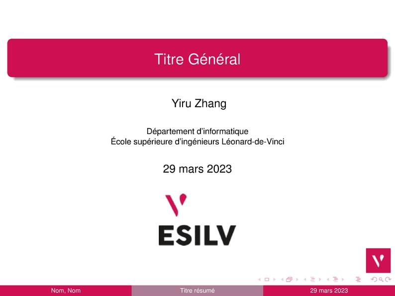ESILV-Template