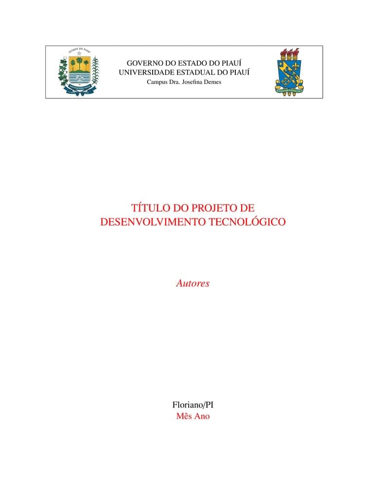 Projeto Tecnológico - Ciência da Computação - UESPI-Floriano