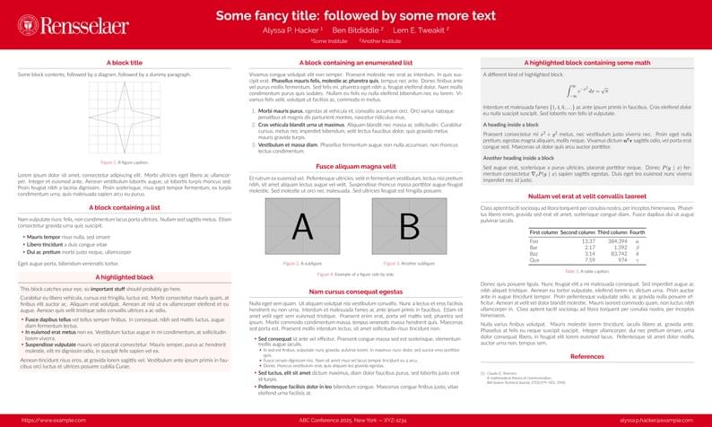 Unofficial RPI Poster Template