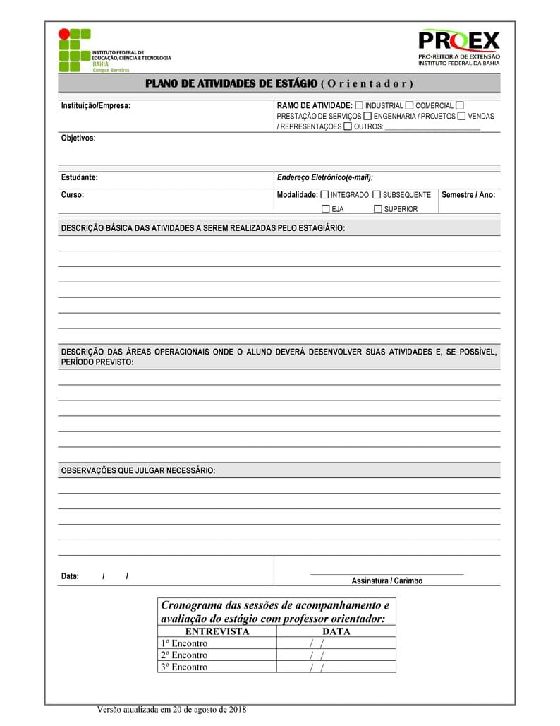 Documentação de estágio - IFBA