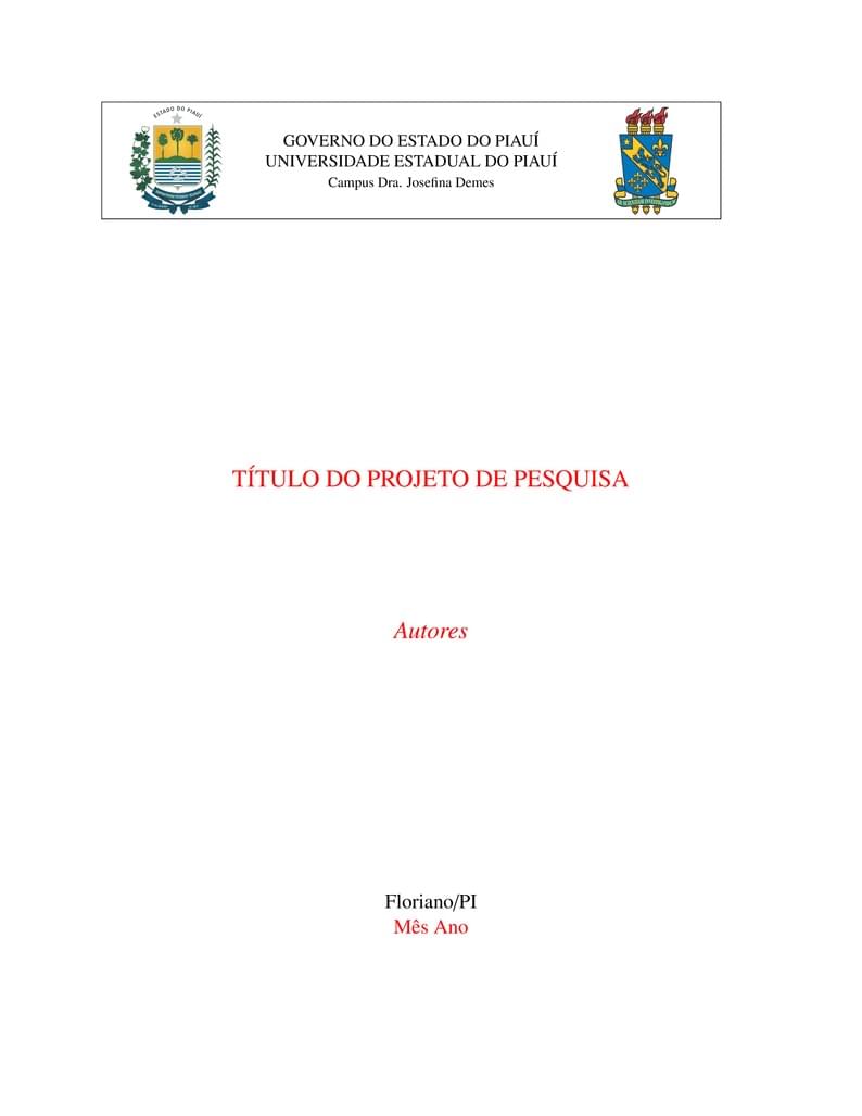 Projeto de Pesquisa - Ciência da Computação - UESPI-Floriano