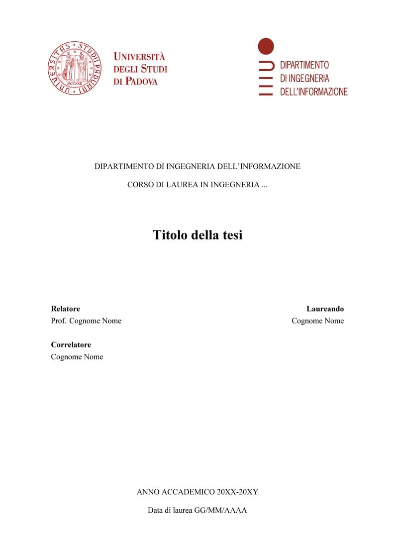 Template tesi UniPD DEI