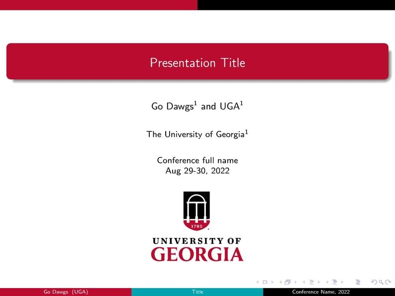 University of Georgia (UGA) Template
