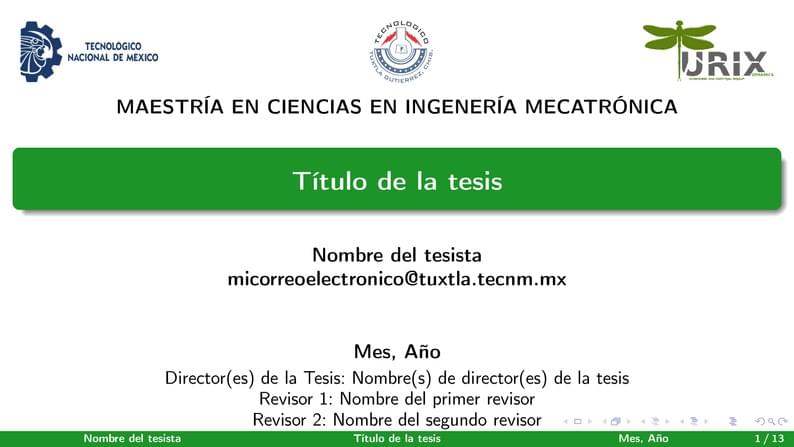 Template LaTeX Presentaciones Turix_