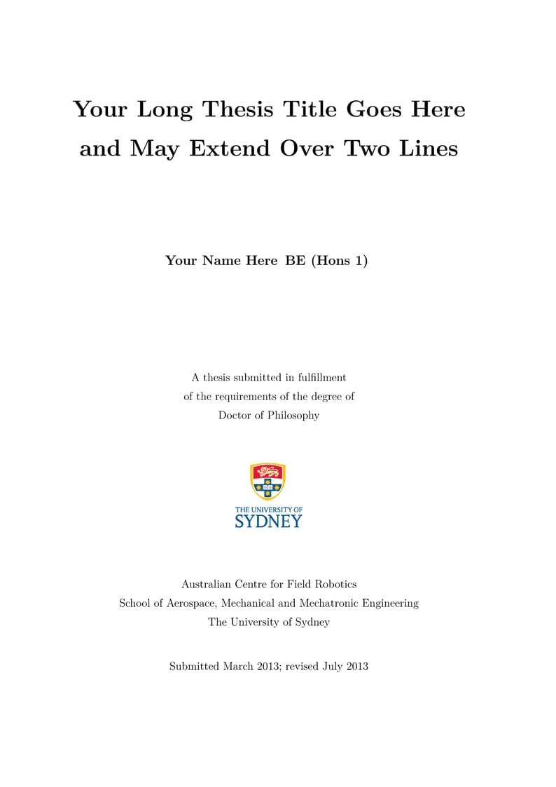 ACFR Thesis Template