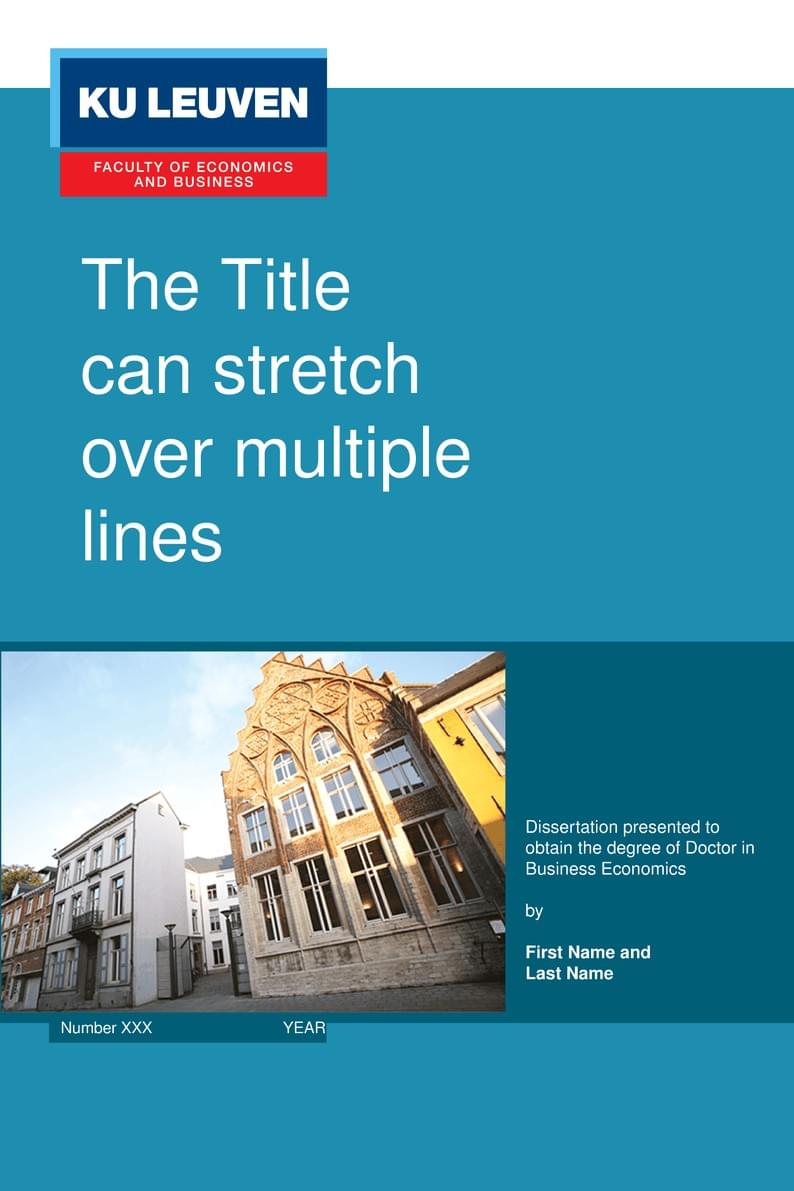 PhD dissertation template (MSI-FEB, KU Leuven)