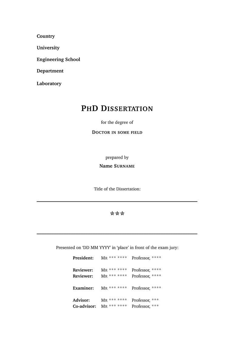 PhD Dissertation Template