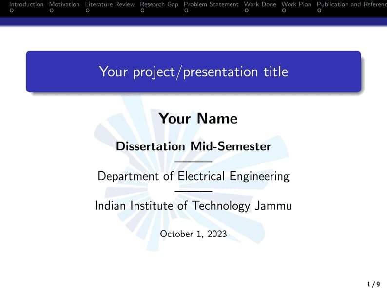 Midsem Dissertation Template