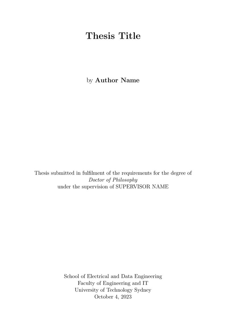 UTS SEDE thesis template