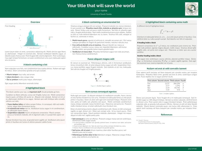 University of South Florida (USF) Poster Template