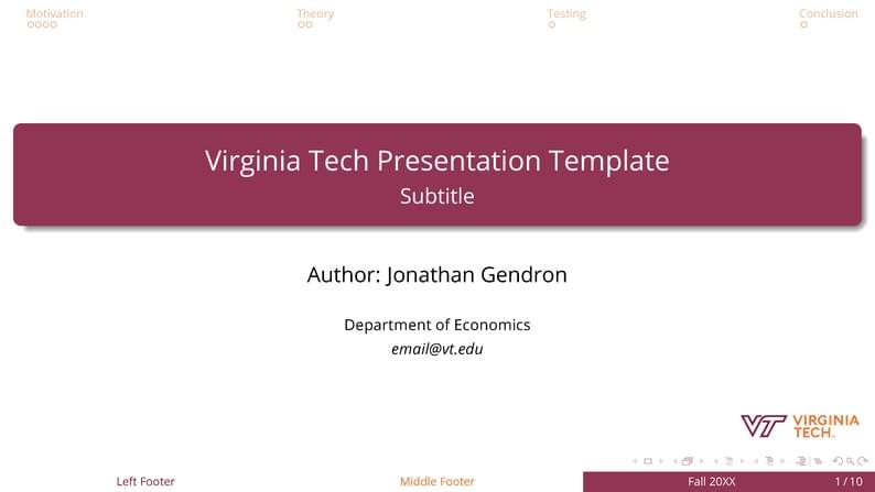 VT Presentation Template