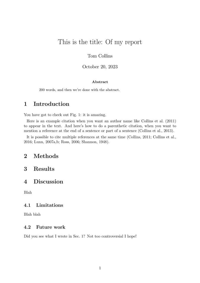 APA-style scientific report