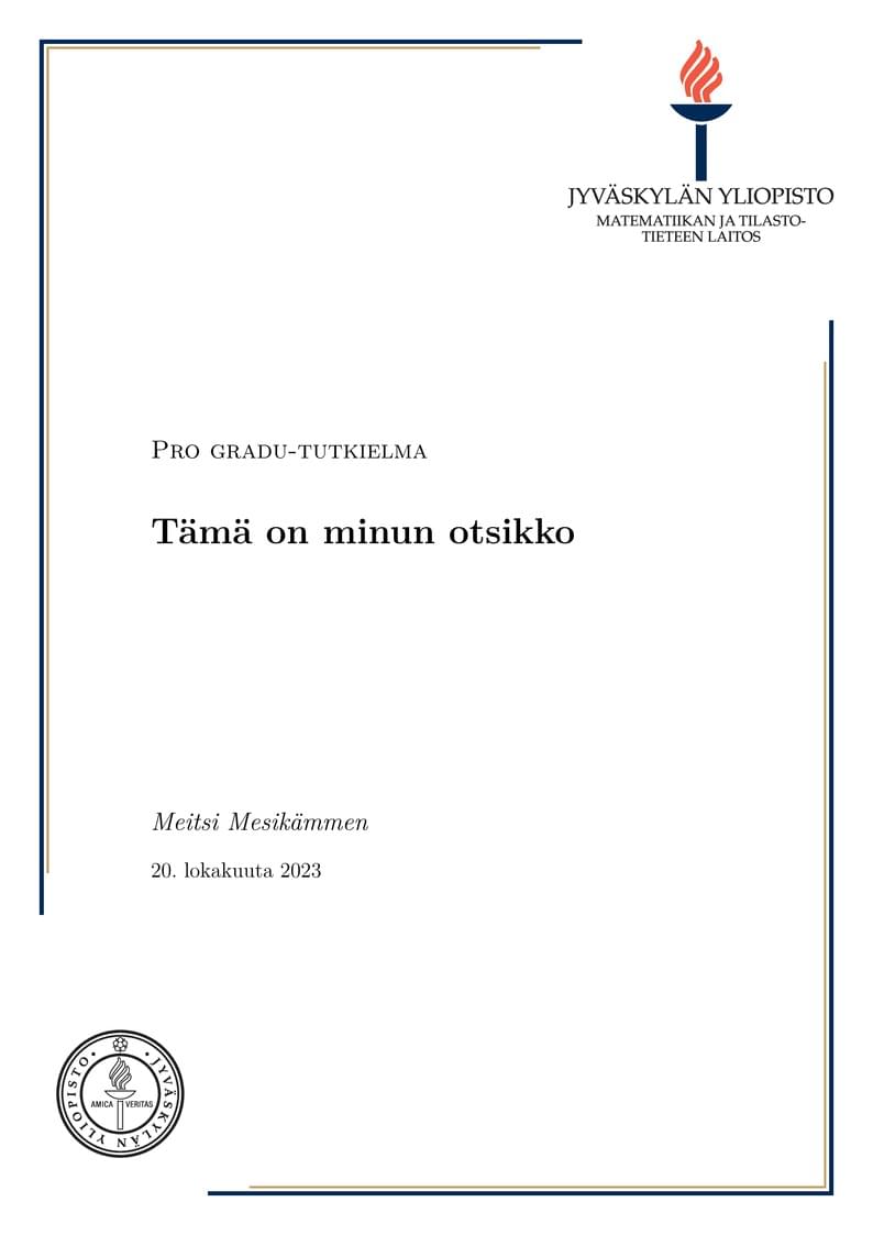 JYU Math Pro gradu