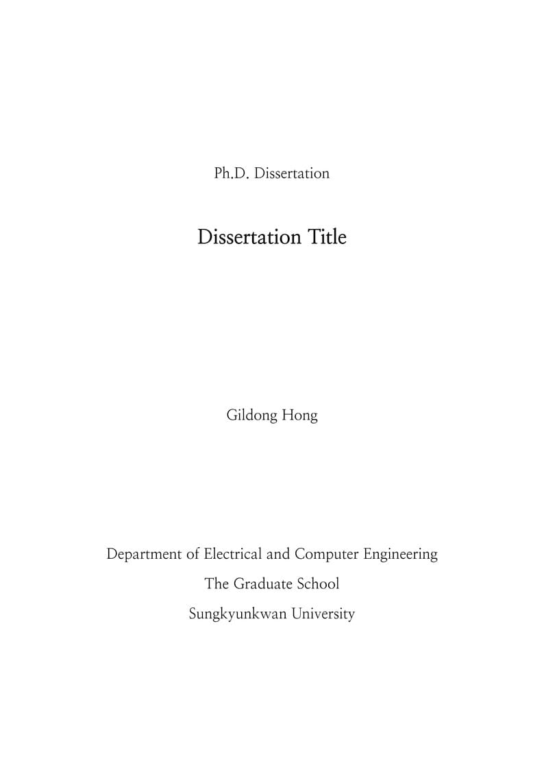 SKKU Ph.D. Template 2023