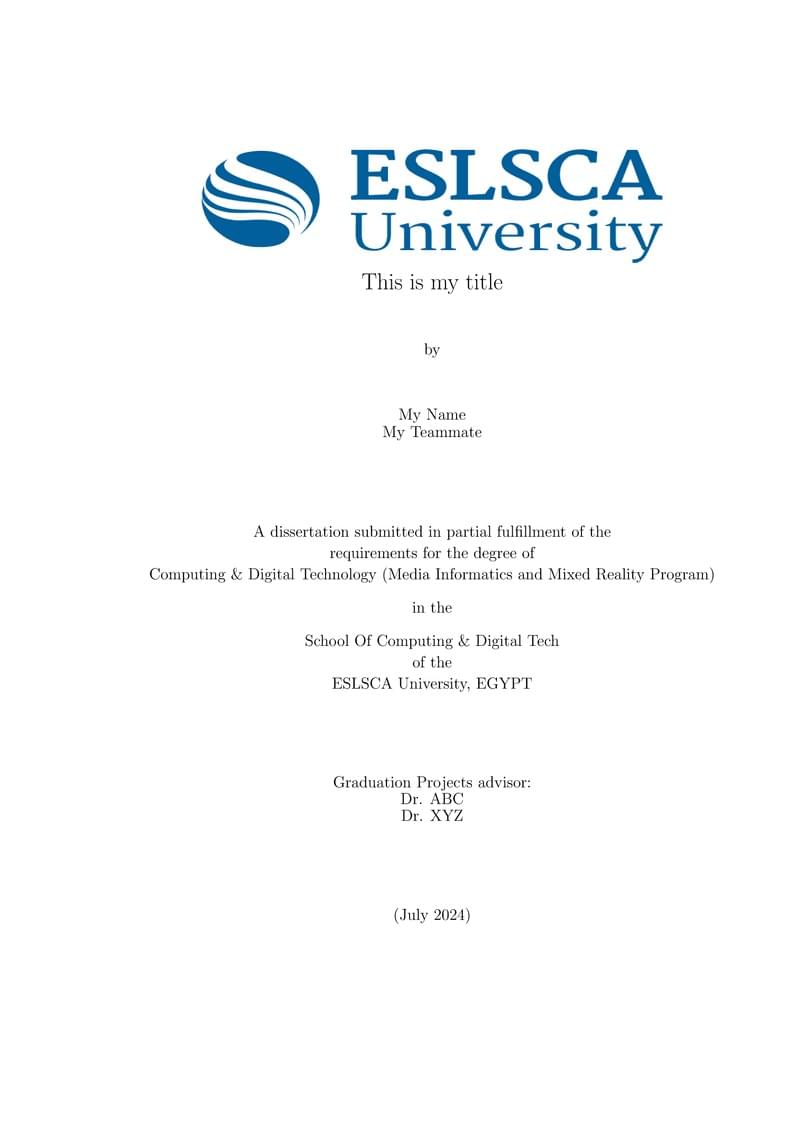 ESLSCA Graduation Thesis