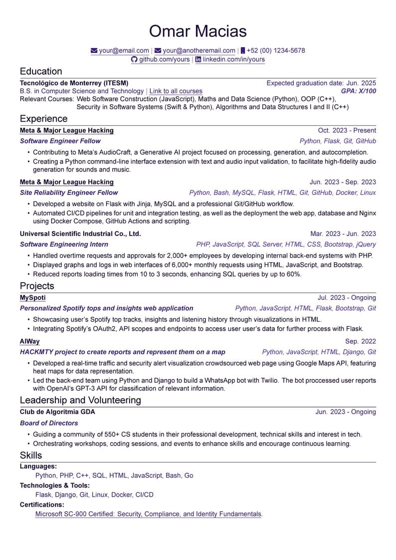 Omar's Resume