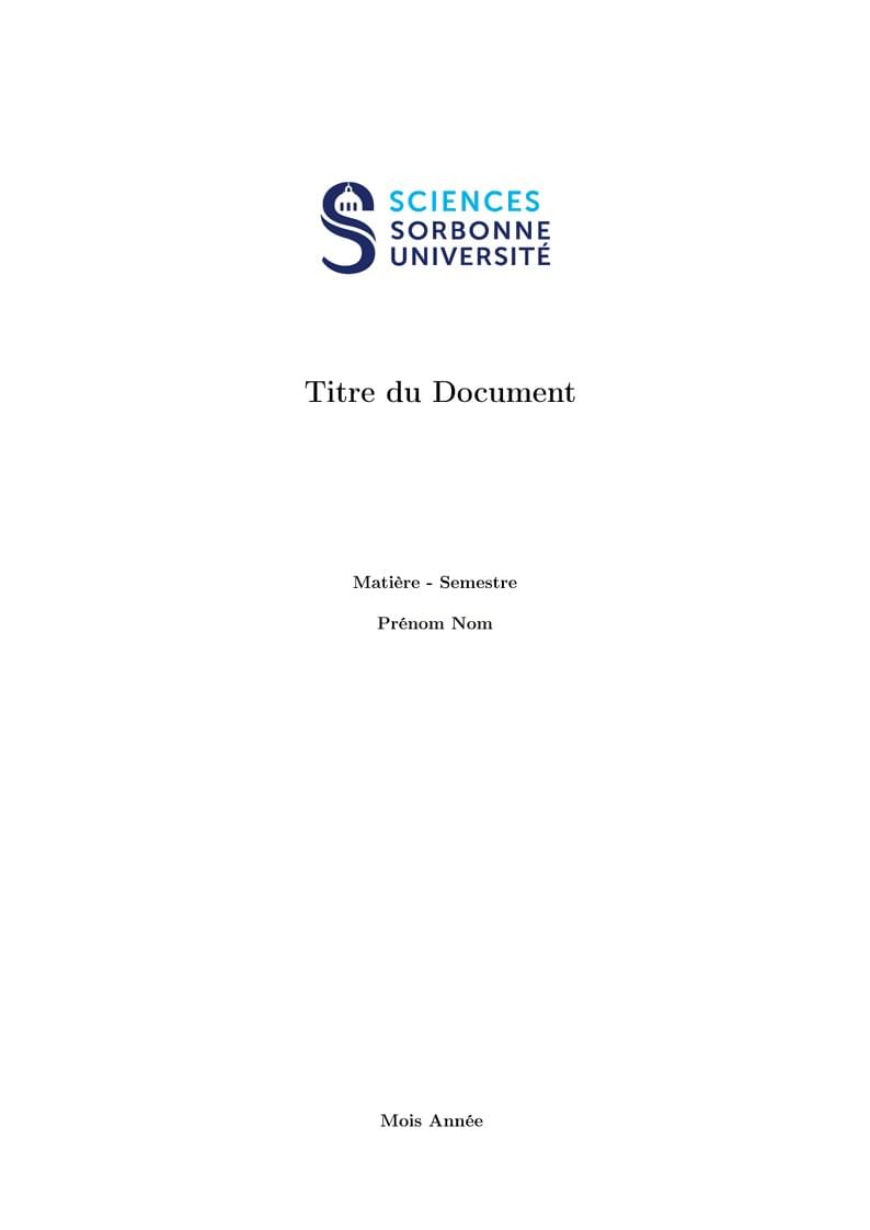 Cover Page/ Page de Garde