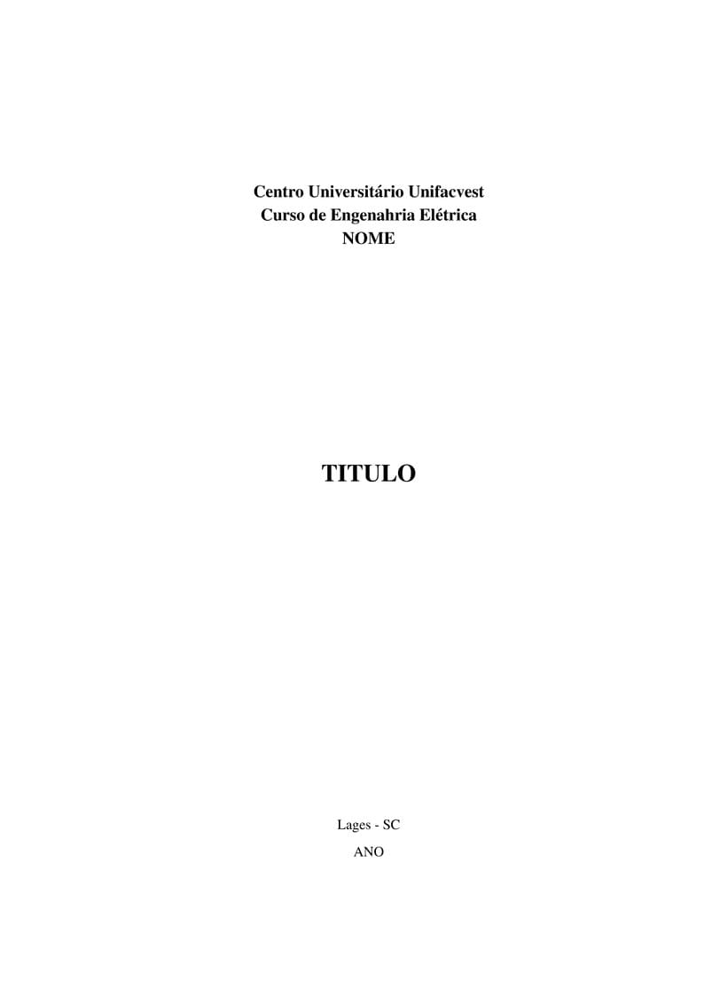 Modelo TCC Unifacvest Eng. Eletrica